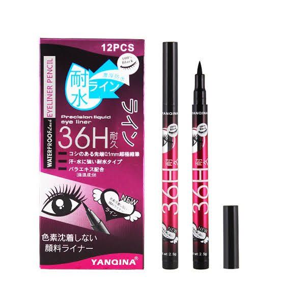 YANQINA 36H Waterproof Black pencil eyeliner ZE Enterprises