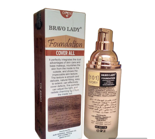 Bravo Lady Foundation Long Lasting &amp; Waterproof ZE Enterprises