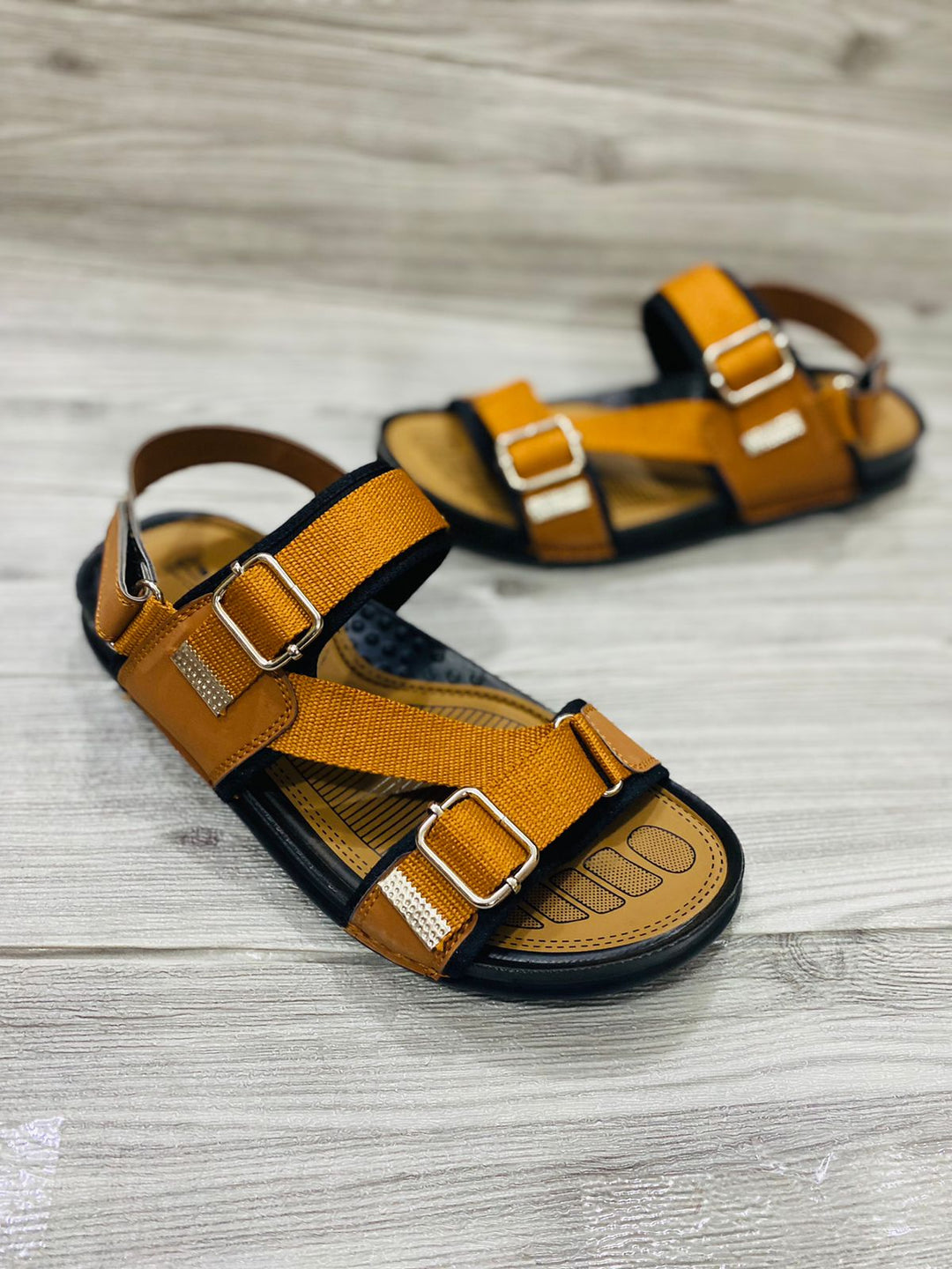 (yellow) Cross-Cross Sandle  For Men ZE Enterprises