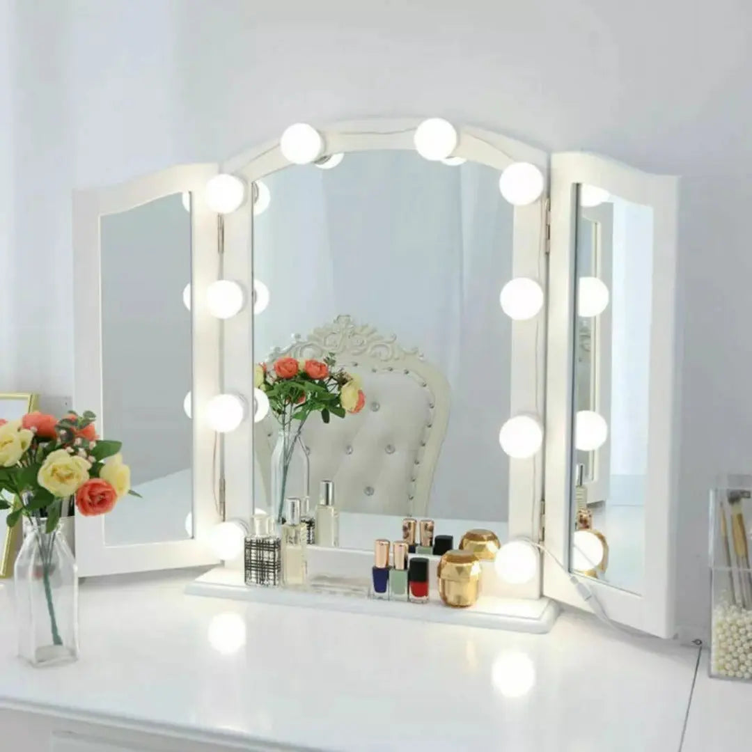 Vanity Mirror Lights – Usb Vanity Lights Makeup Lighting 10 Dimmable Light Bulbs ZE Enterprises