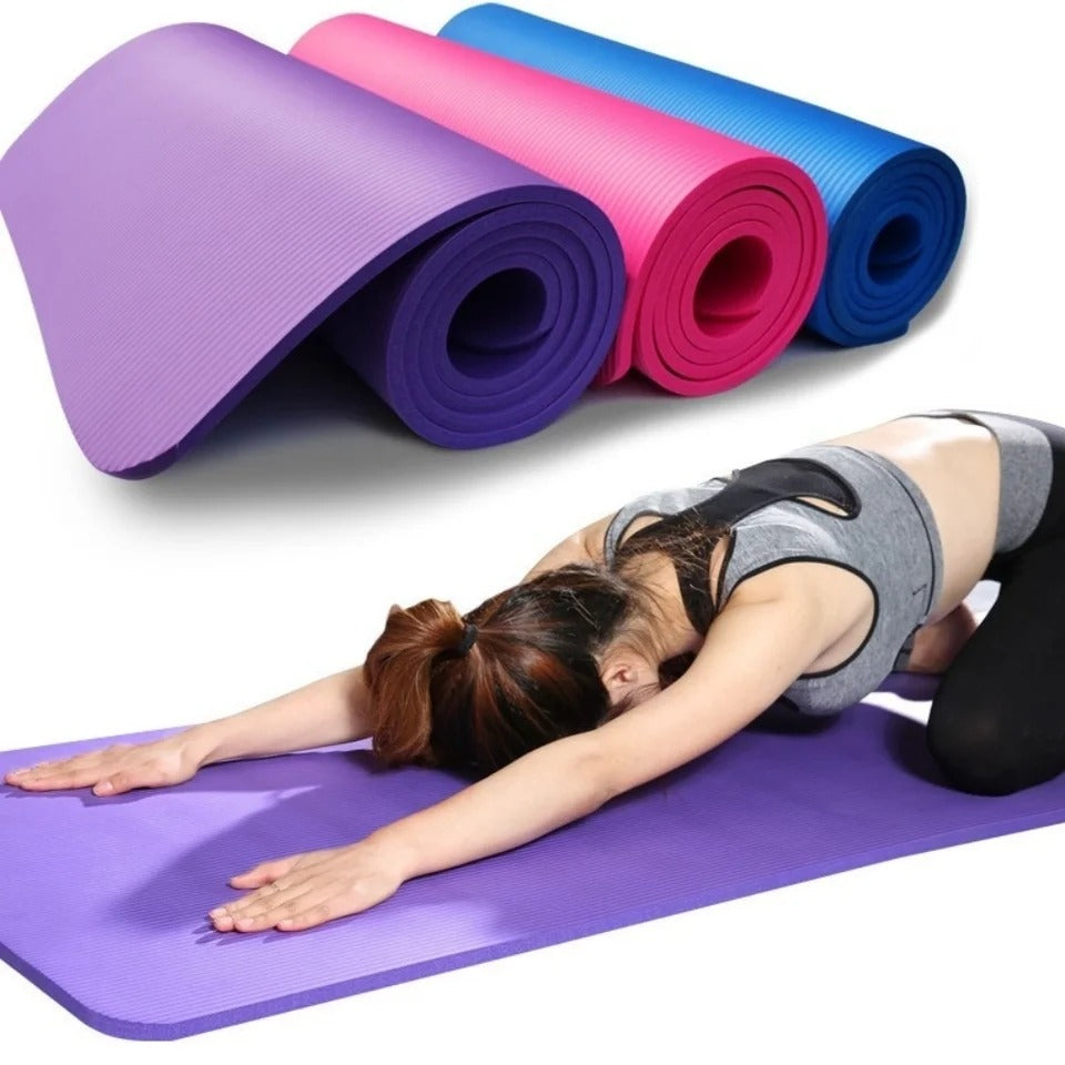 Yoga Matt Non-Slip Exercise Gym Flooring Mat Premium Quality For Men and Women Multi Purpose Uses (random color) ZE Enterprises