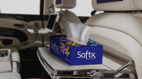 SOFTEX Facial Tissue Box - 50 Pulls Per Box ZE Enterprises