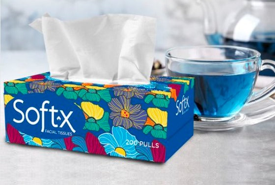 SOFTEX Facial Tissue Box - 50 Pulls Per Box ZE Enterprises