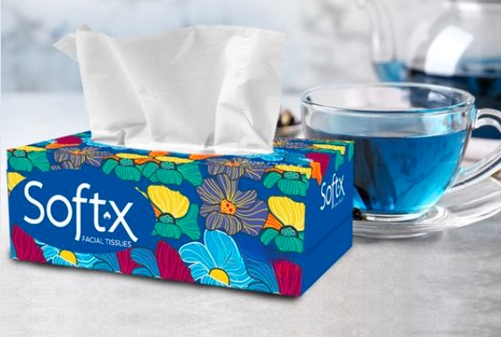 SOFTEX Facial Tissue Box - 50 Pulls Per Box ZE Enterprises