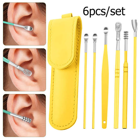 Ear Wax Cleaning Kit, 6 Pcs Ear Pick Tools, Wax Removal Kit, Ear Cleaning Tool Set, Spring Earwax Cleaner Tool Ear Wax Remover( random color) ZE Enterprises