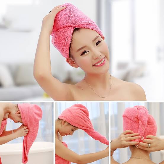 Turby Towel - Dry Hair Cap Super Absorbent Quick-drying Shower towel (Random color) ZE Enterprises