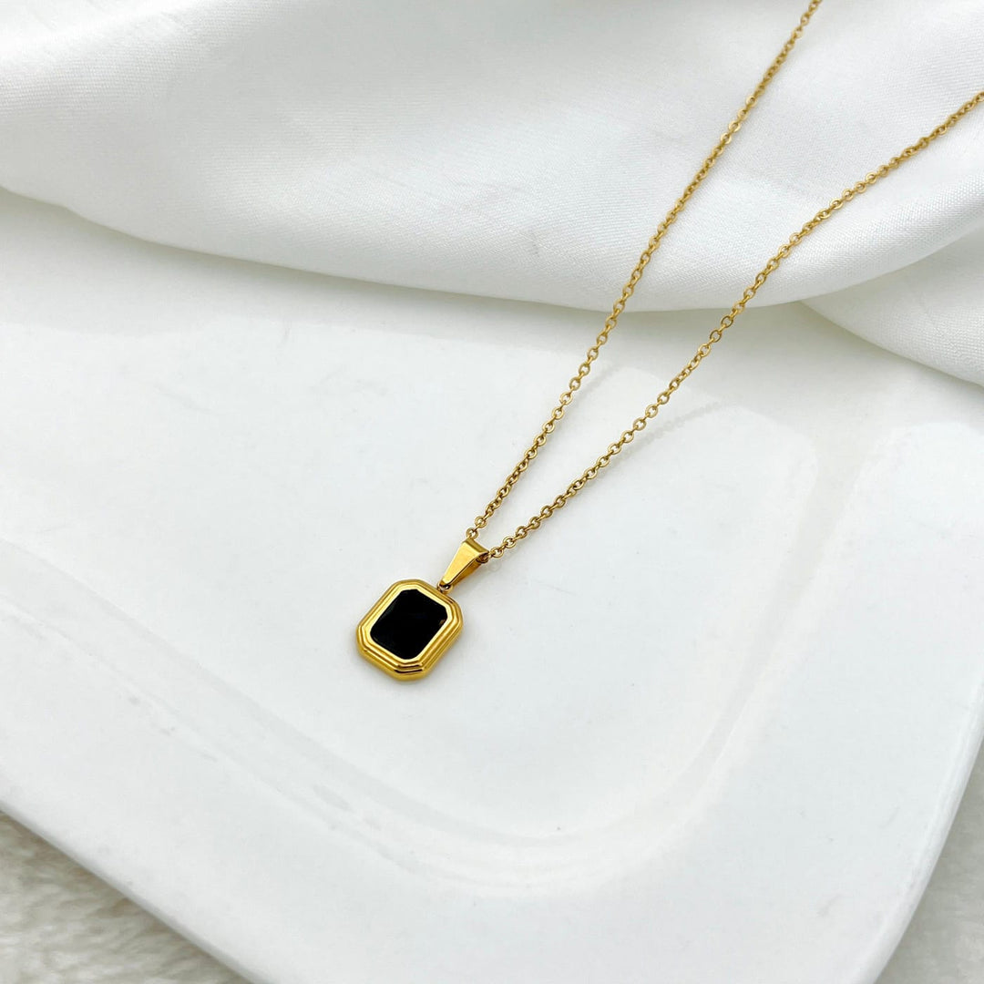 Zirkon Nug with Golden Chain Pendent | Adjustable Size Necklace for Girls &amp; Women ZE Enterprises