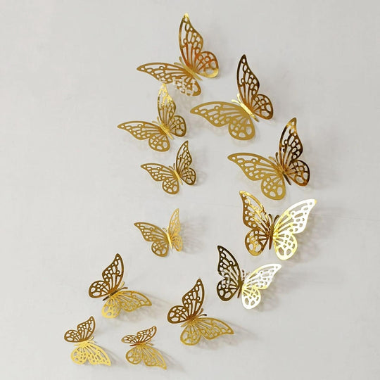 3D Wall Stickers Hollow Butterfly for Kids Rooms Home Wall Decor DIY Fridge stickers Room Decoration ZE Enterprises