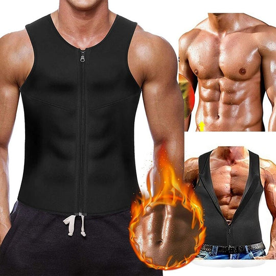 Hot Shapers Slimming Shirt Zipper Body Shaper Instead Slim Shirt For Men Black ZE Enterprises