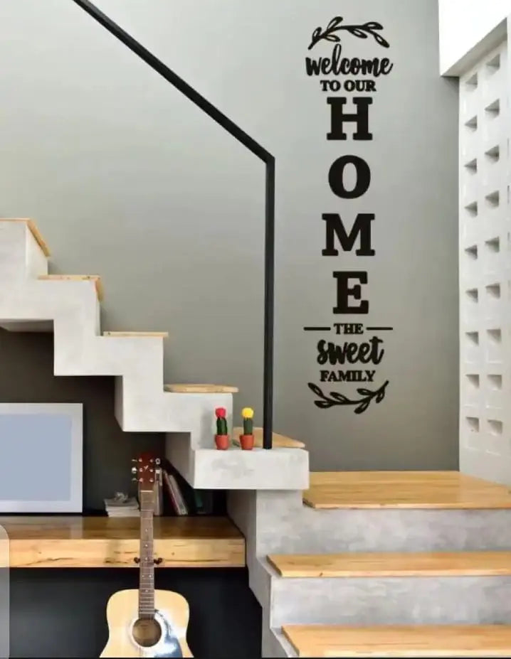 3d wall art  "Welcome to Our Home the Sweet Family" Wall Decoration for Home Office Dorm ZE Enterprises