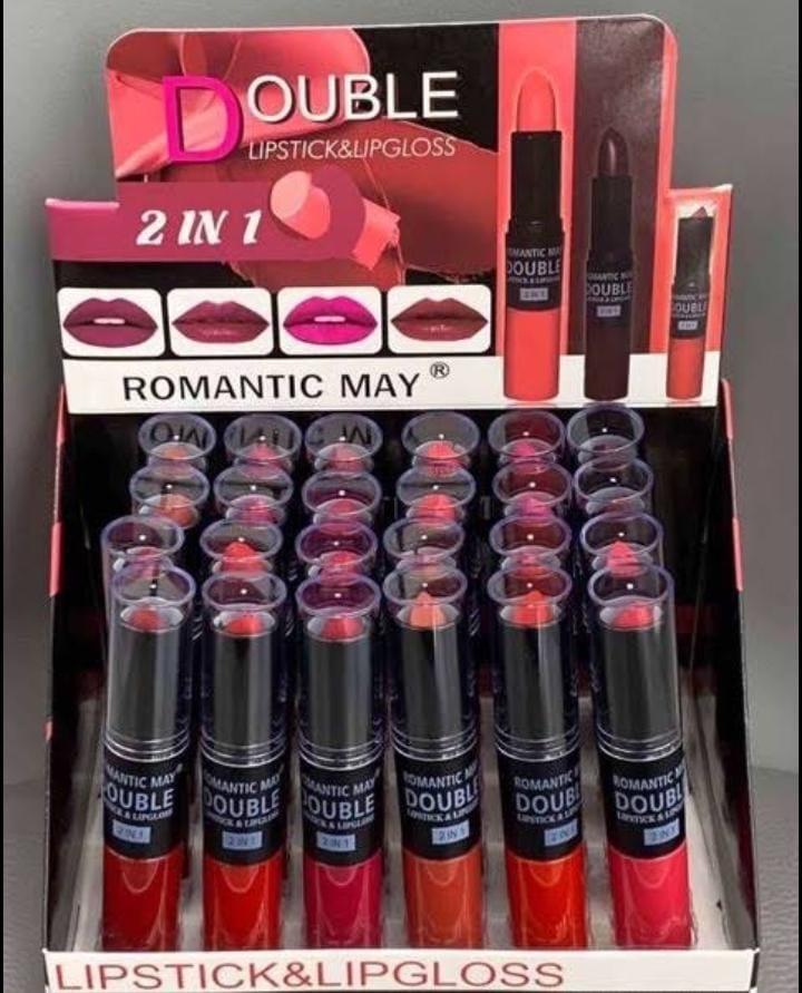 2 in 1 lipstick+lipgloss   (random color) ZE Enterprises