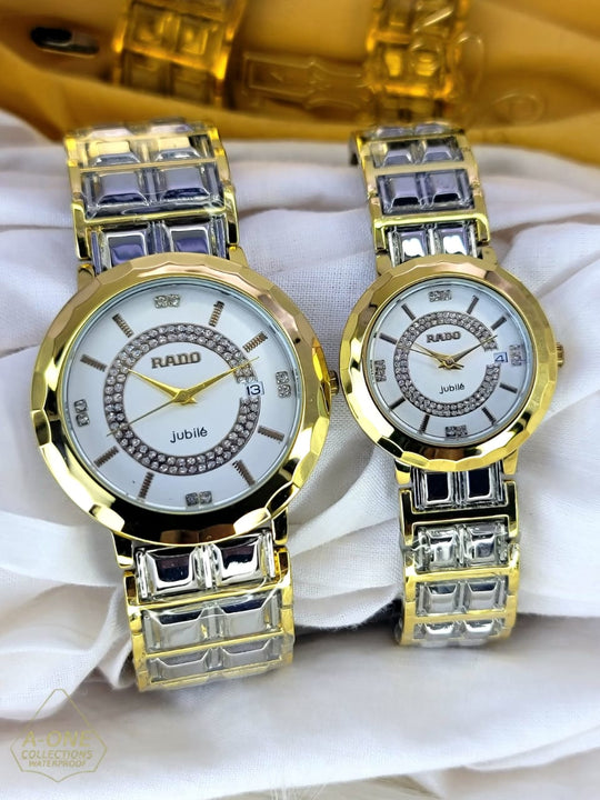 Aa1 two tone rado jubile couple  Watch Date Just Steel Chain ZE Enterprises