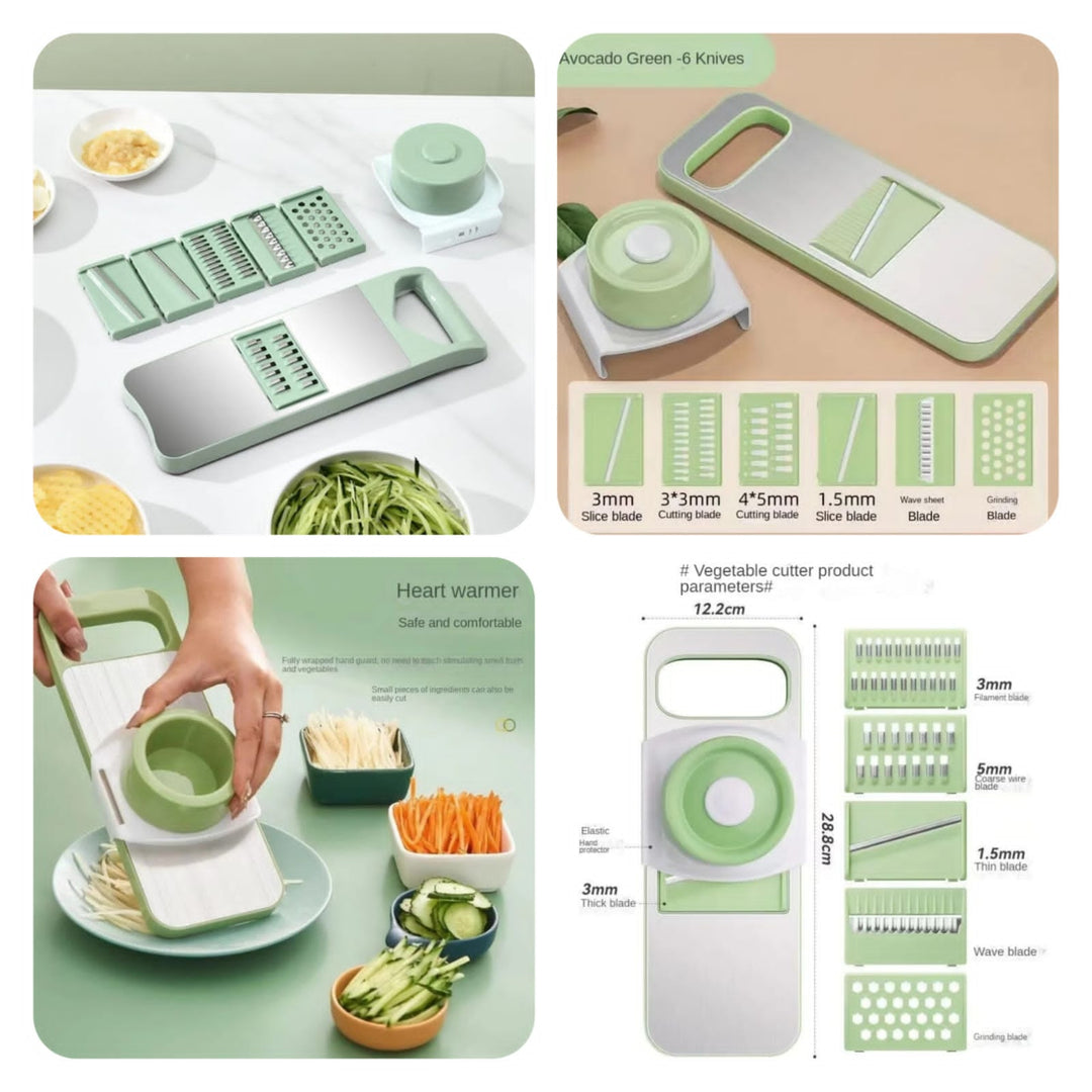 5in1 vegetable cutter  Stainless Steel Multifunctional   Grater For Vegetables Slicers Shredders Peeler  (random color) ZE Enterprises