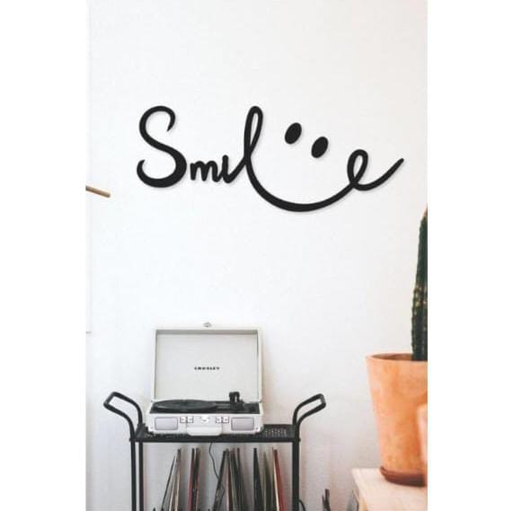 3d wall art Smile Elegant Smiley Calligraphy Wall Hanging Home Decor ZE Enterprises