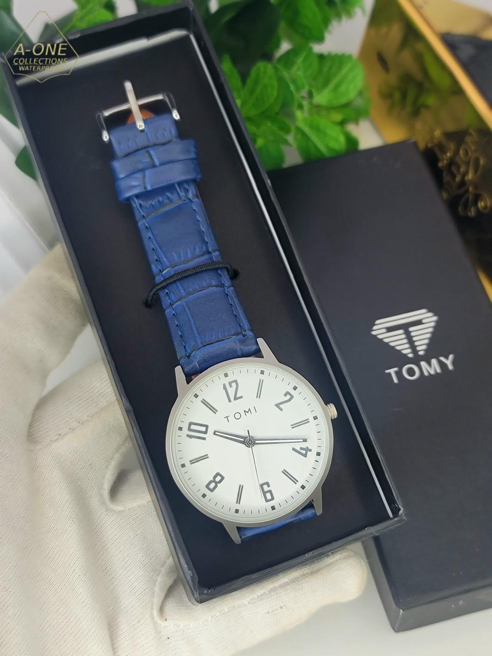 Aa1 TOMI Stylish Watch leather strap Watch  with box ZE Enterprises