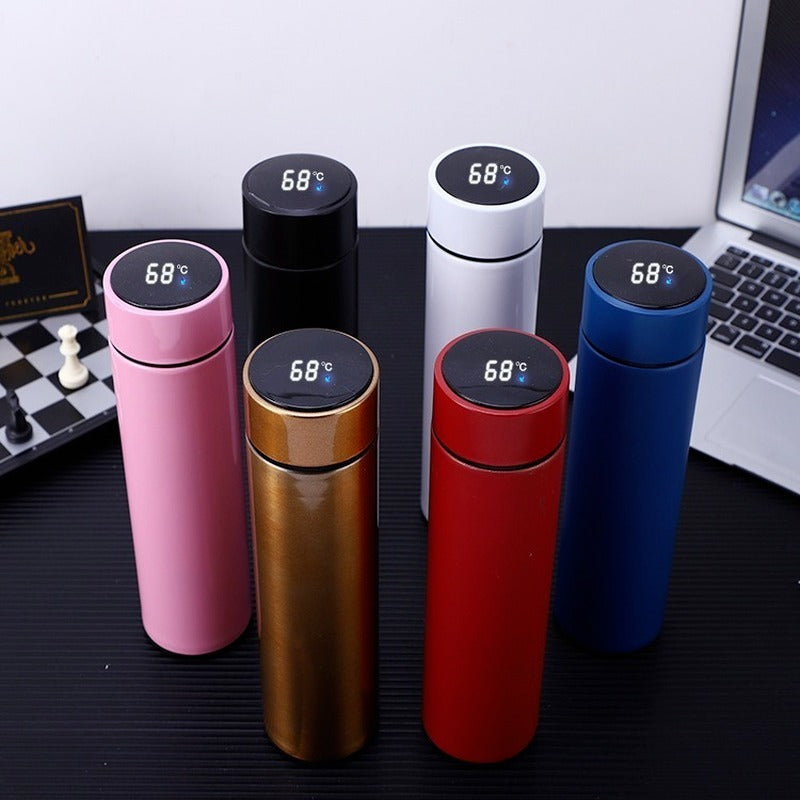 Temperature Display Vacuum Insulated Water Bottle Thermo Flask Made of Premium Stainless Steel Coffee Cup (Random Color) ZE Enterprises