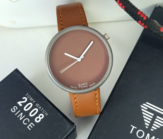 Aa1 TOMI Stylish Watch For boys and girls leather strap (With box ) ZE Enterprises