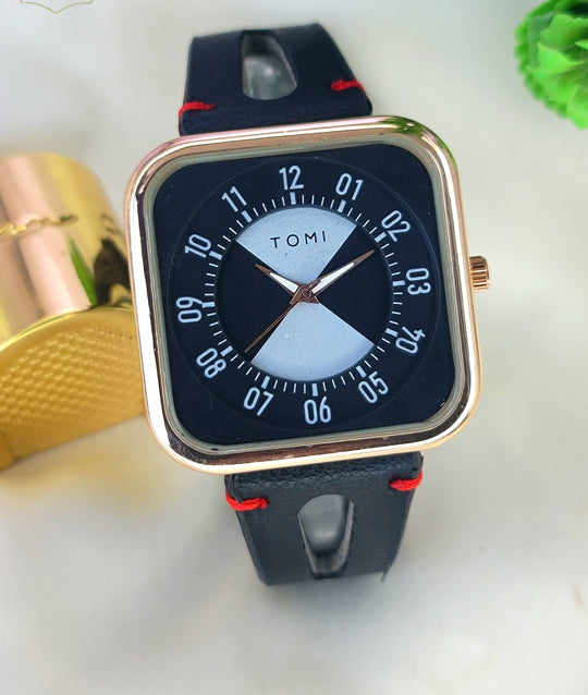 Aa1 TOMI Stylish Watch For boys and girls leather strap , tow tone watch(with box) ZE Enterprises