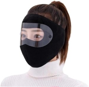 Windproof Anti Dust Full Face Masks Cycling Ski Breathable Masks Eye HD Anti Fog Goggles Hood Cover Winter Warm Hat Caps (Random Color) ZE Enterprises