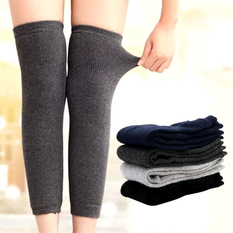 (pair ) New Women Men Warm Cashmere Wool Knee Warmers Leg Thigh High ZE Enterprises