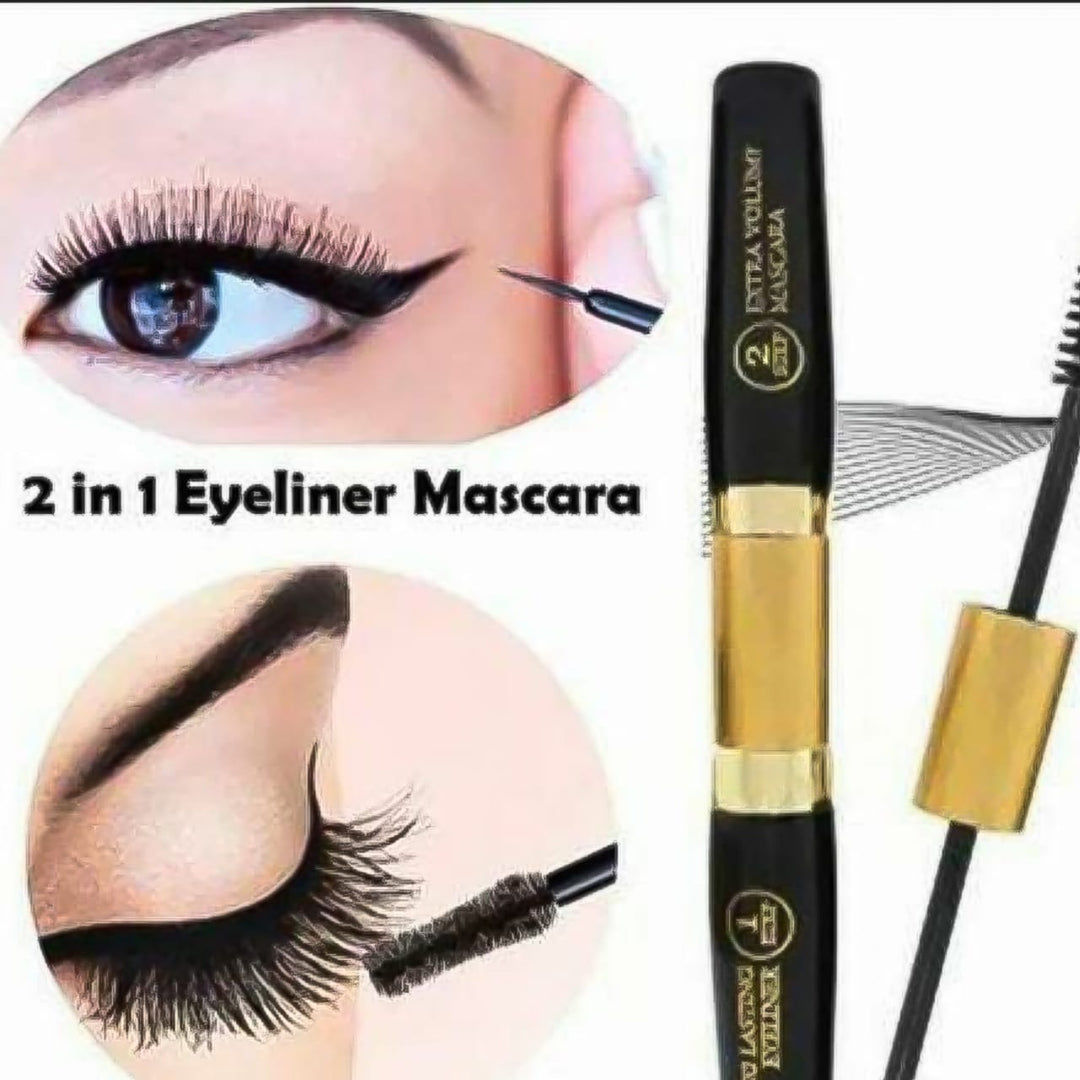 2 in 1 Waterproof Eyeliner Mascara   Professional Strokes ZE Enterprises