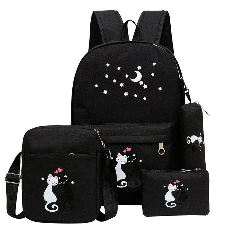 4-Piece School Bag Set/ backpack Children School Bags For Girls Boys Canvas School Bag Fashion Kids ZE Enterprises