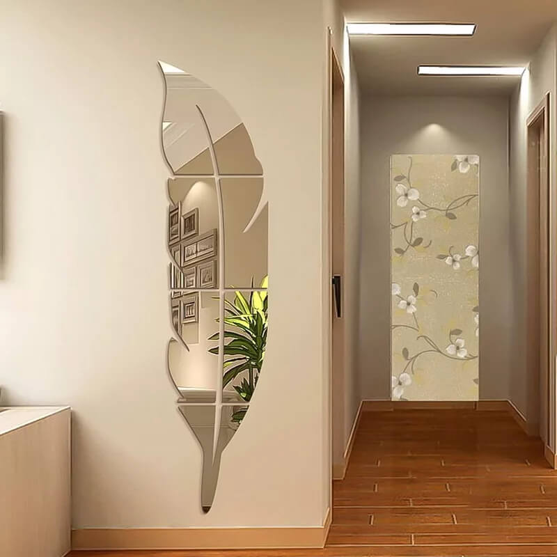 3d Acrylic Wall leaf Mirror reflection Room Decor ZE Enterprises