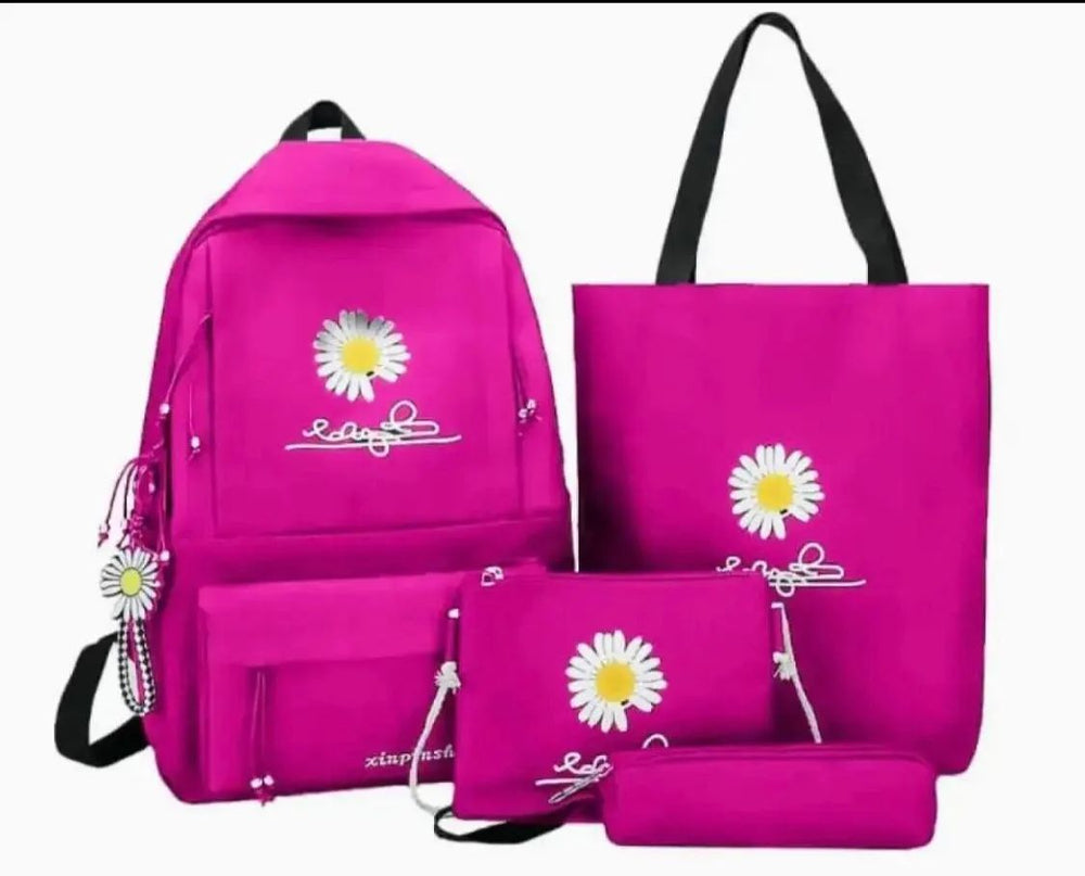 4-Piece School Bag Set Daisy Flower  Backpack Set Stylish &amp; Practical new arrival 2024 ZE Enterprises