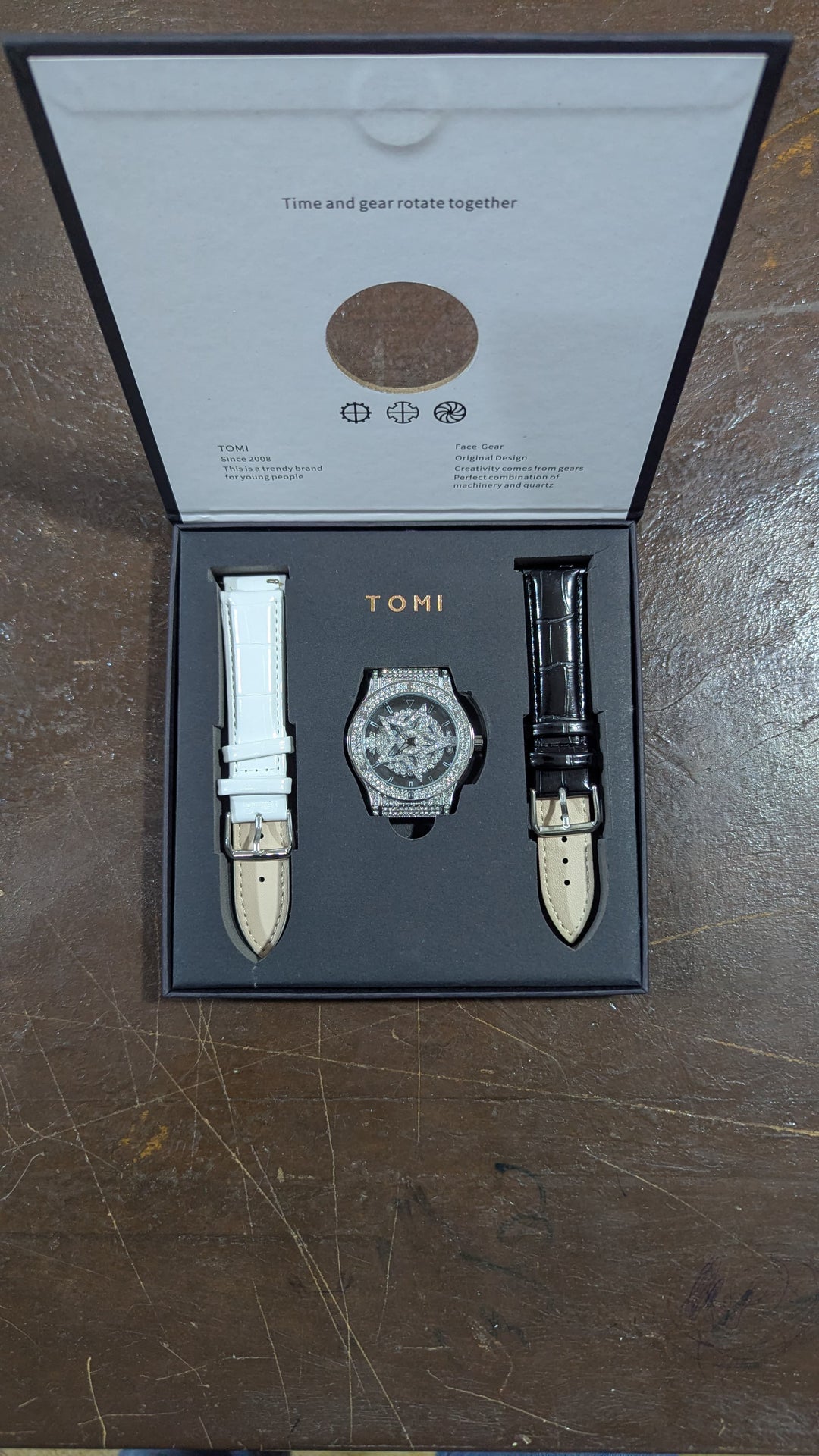 TOMI Face Gear Dual Strap Luxury Watch ZE Enterprises