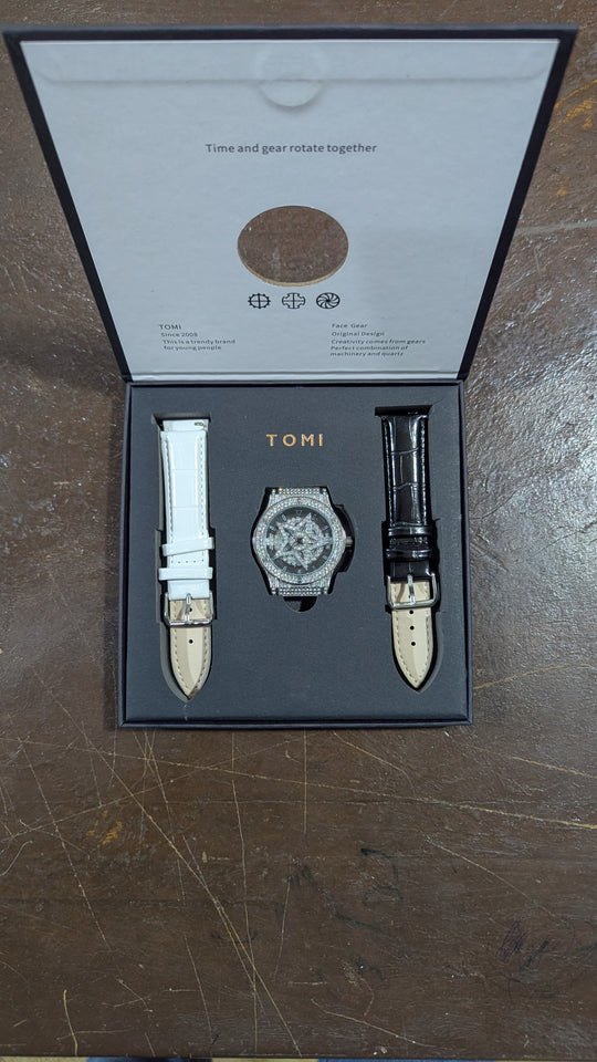 TOMI Face Gear Dual Strap Luxury Watch ZE Enterprises