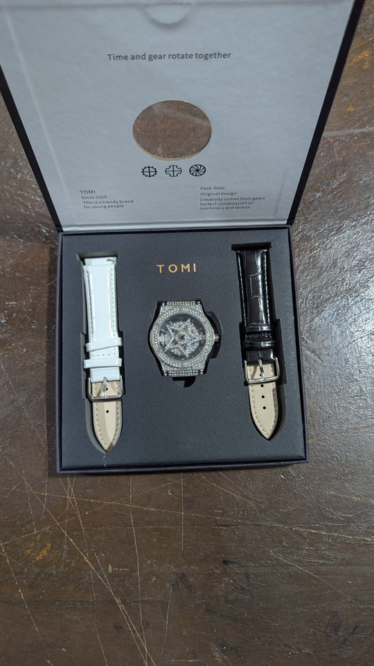 TOMI Face Gear Dual Strap Luxury Watch ZE Enterprises