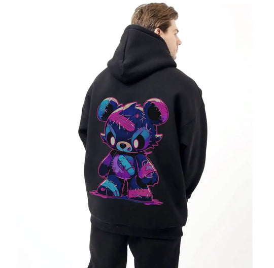 Zombified Teddy print style Premium Quality Hoodie Unisex Winter Collection(black) ZE Enterprises