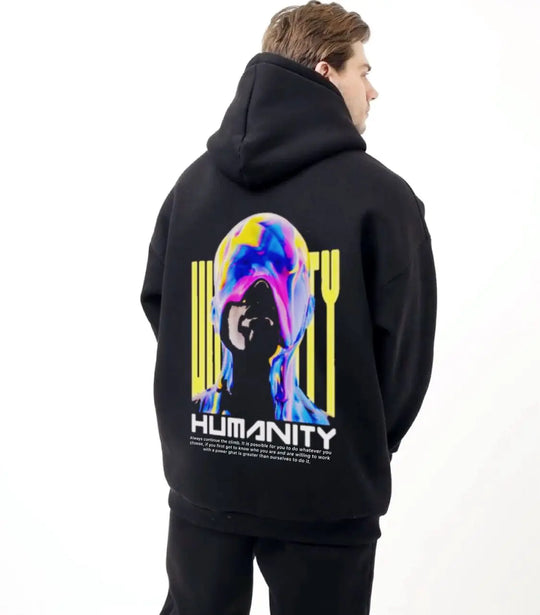 Humanity print style Premium Quality Hoodie Unisex Winter Collection(black) ZE Enterprises