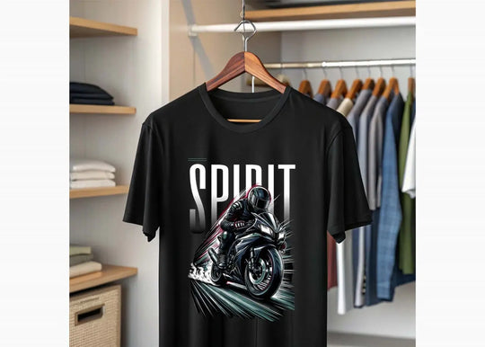 Spirit Running Bike Style Half Sleeves Trendy Designs Premium T-Shirts ZE Enterprises