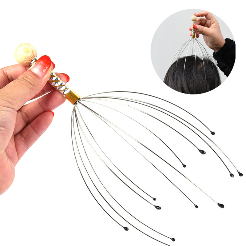 (Pack of 5) Head Neck Scalp Massager Massage Octopus Equipment Stress Release  (random color) ZE Enterprises