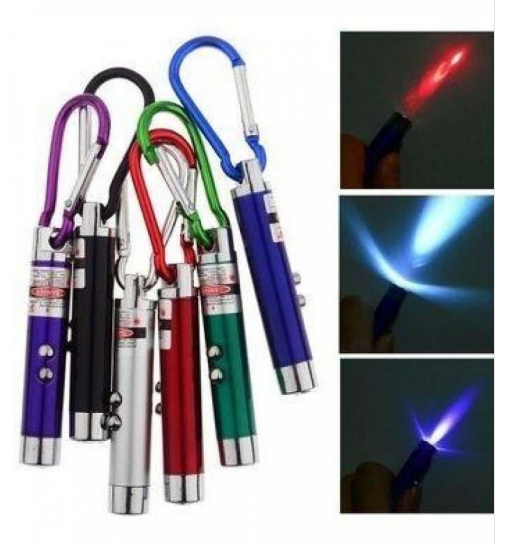 (1 pcs ) Laser LED Light with Key Chain | Mulituse Laser Pointer (random color) ZE Enterprises