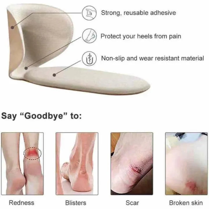 T shape high heel grip for foot support | Heel Cushion Pads T Shape Heel Sticker Tape Arch Support Insoles High Heeled Shoes Patches Foot Care Protector ZE Enterprises