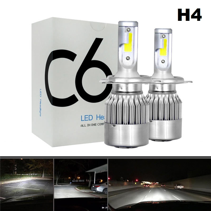 2 Pcs C6 h4 Led Light For Bikes And Car Mehran Alto Vitz Wagon-r City Bleno cultas khyber Mira corolla old civic old swift Bolan coure ZE Enterprises