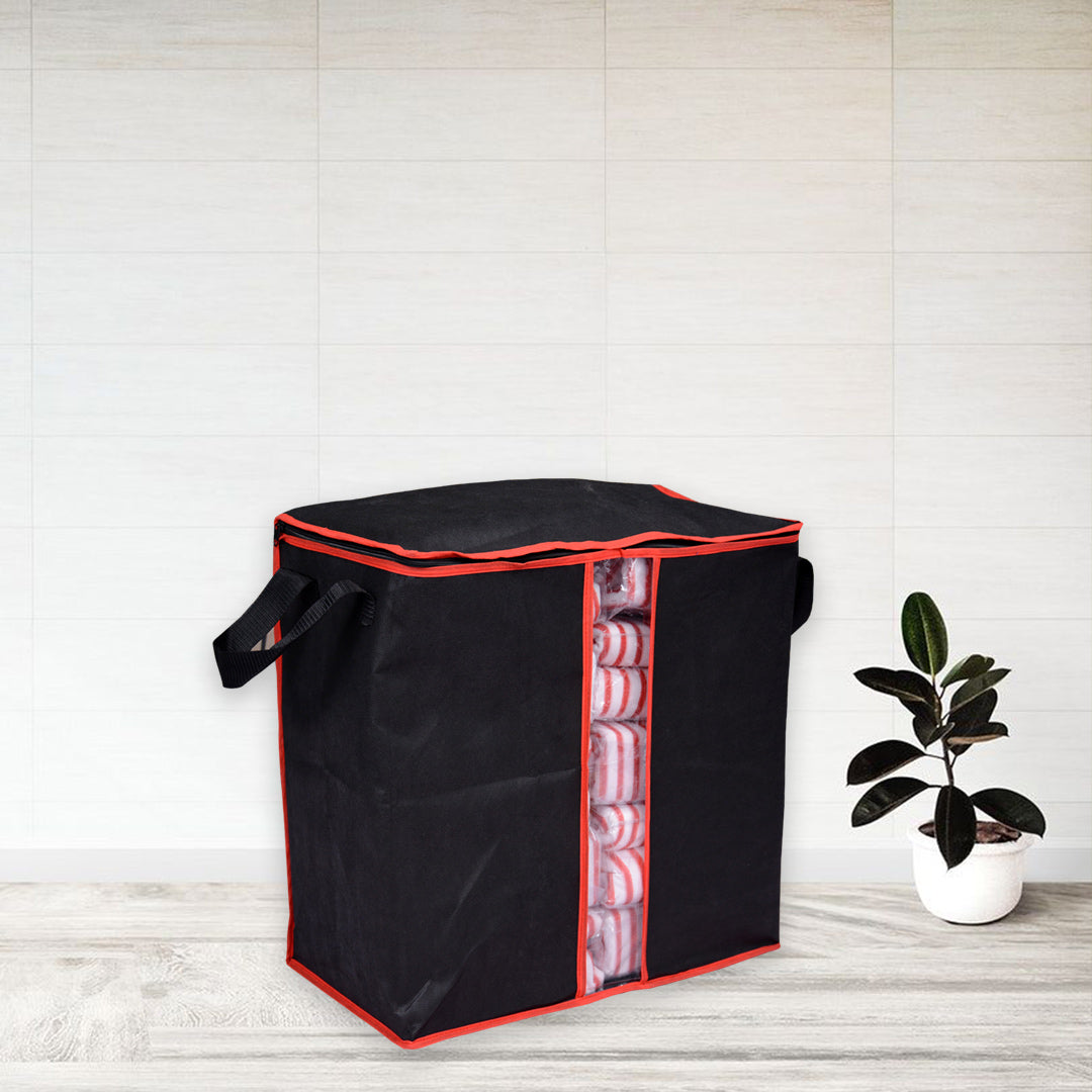 Storage Bag Closet Organizer Cloth Storage Boxes for Wardrobe (Black) ZE Enterprises