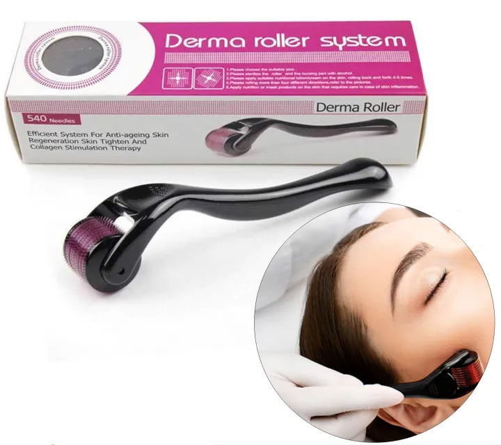 Derma Roller  Titanium Mezoroller 0.5mm Microneedle for Facial Skin Care Hair-loss Treatment Tool ZE Enterprises