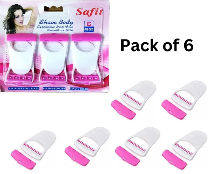 6 Pcs Set  Safit  Women Razor Disposable Body Shaving Razor ZE Enterprises