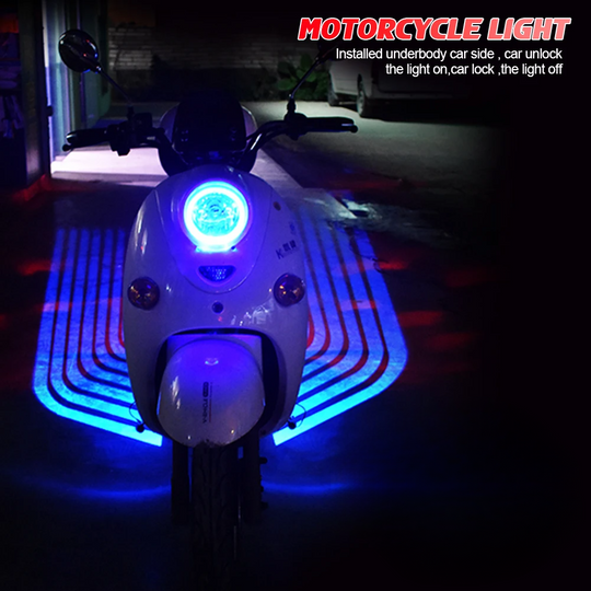 2PCS Motorcycle &amp; Car Welcome Light Door Courtesy Lights With Projector   Led Carpet Underglow For Car Motorcycle Light and car ZE Enterprises