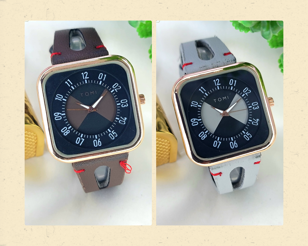 Aa1 TOMI Stylish Watch For boys and girls leather strap , tow tone watch(with box) ZE Enterprises